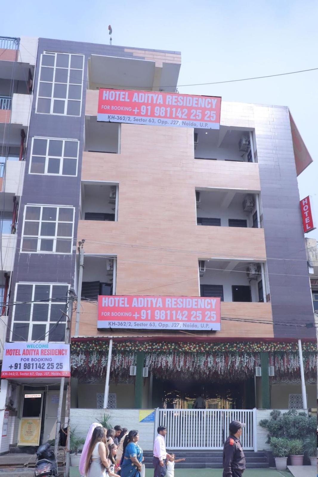 Hotel Aditya Residency Near Sector 63 Metro Station Noida Eksteriør billede